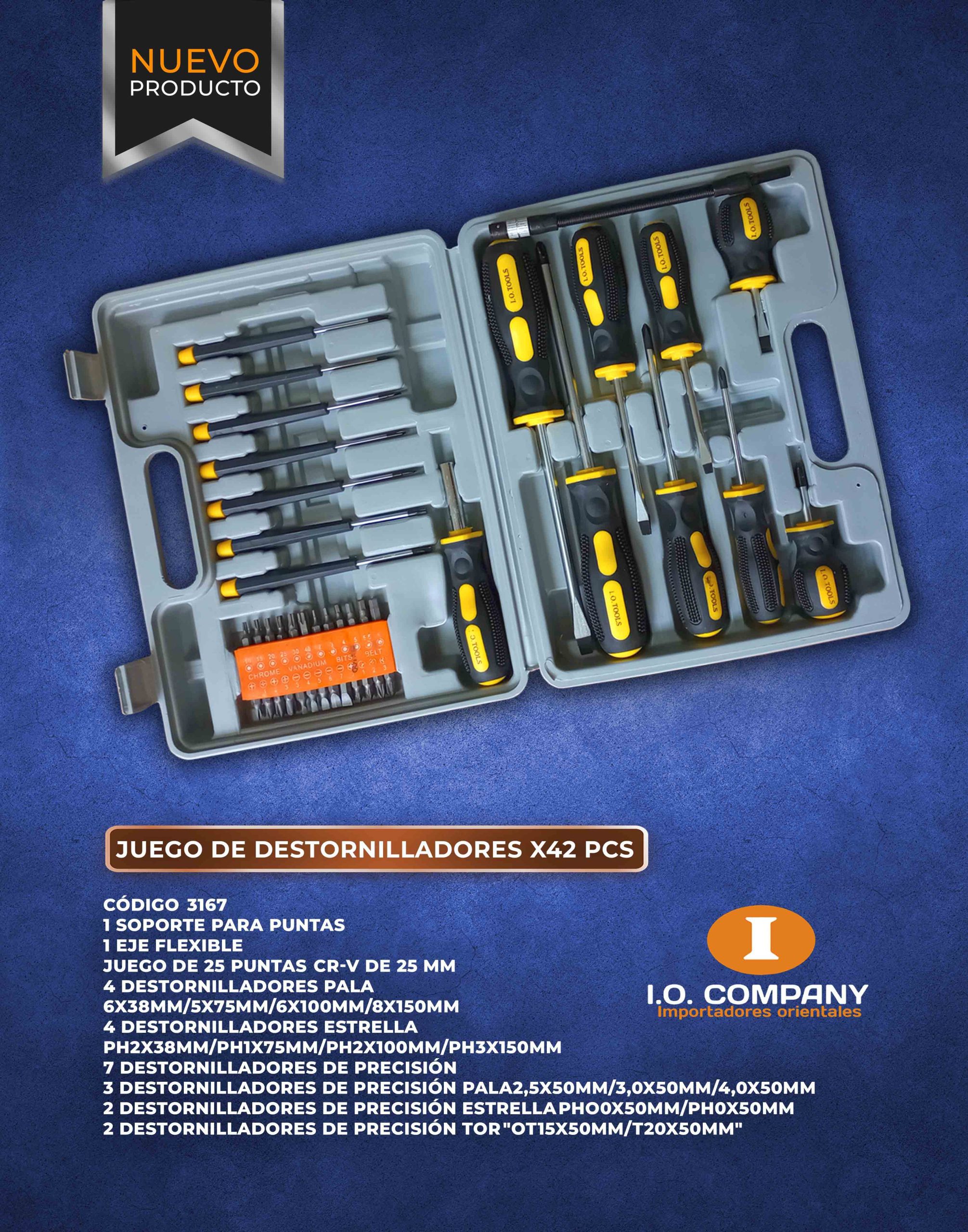 Juego Destornillador X18pcs - IO Company, Importadores Orientales