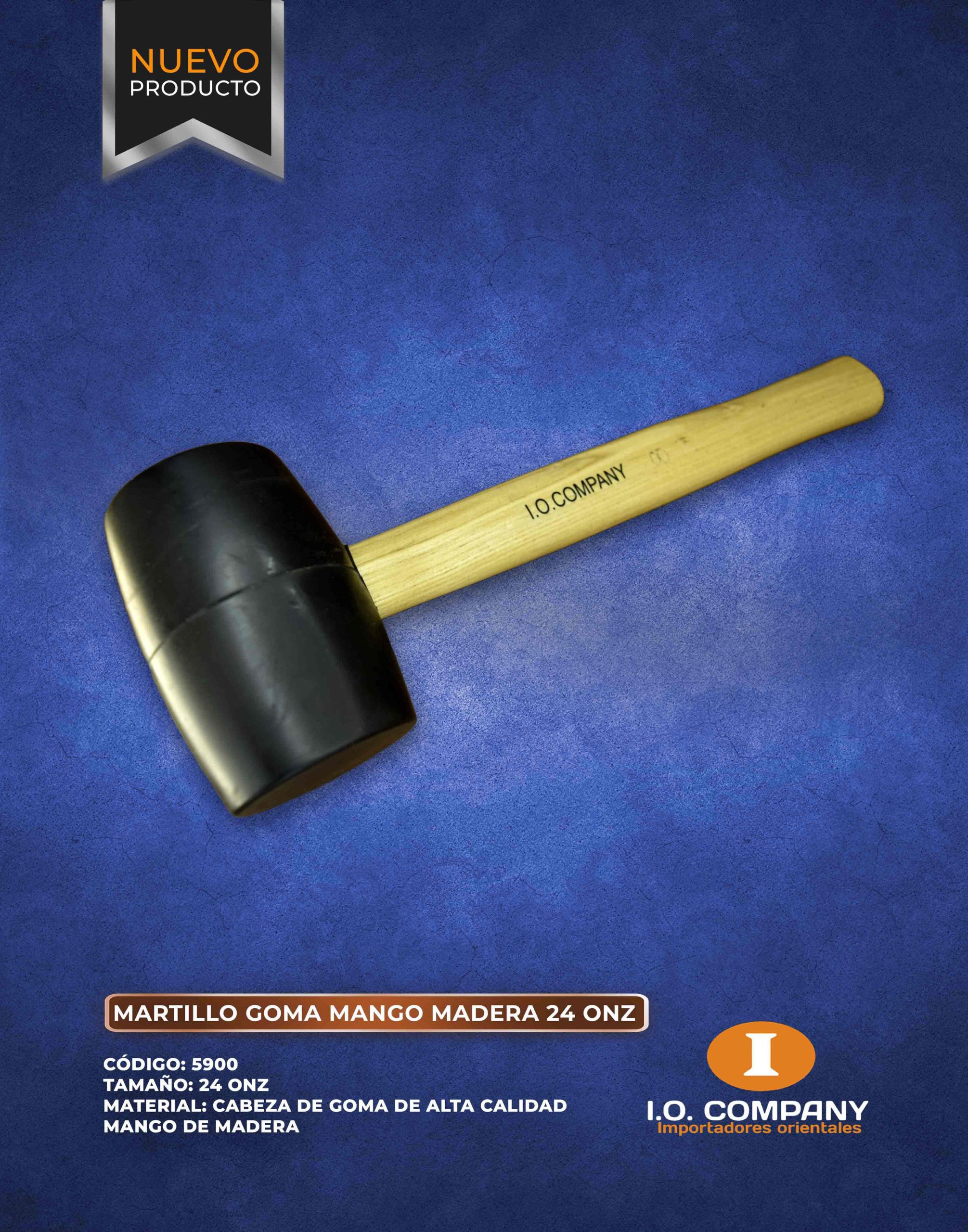 Martillo Goma Mango Madera 24oz - IO Company, Importadores Orientales