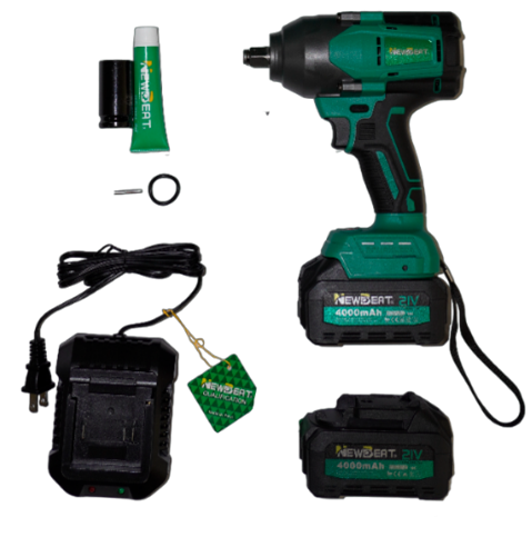 Llave De Impacto Inalámbrica BESWELL 1/2'' 20V - Con 4 Baterías 5.0Ah Y Cargador - 3500 N.M De Par Máximo