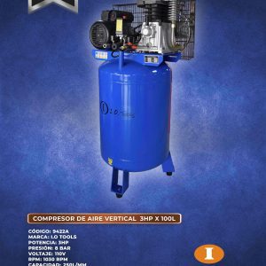 9422A COMPRESOR DE AIRE VERTICAL 3HP X100L MB-2065 (1)