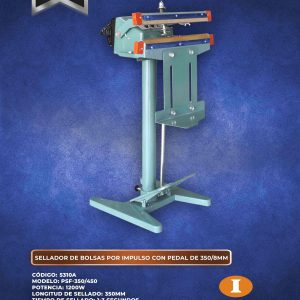 Sellador De Bolsas Por Impulso Con Pedal De 350/8mm Psf-350/450