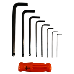 8046 JUEGO LLAVES BRISTOL LARGA BOLA X 8 PIZ NARANJA