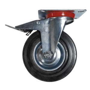 1348C RUEDA NEGRA GIRATORIA CON FRENO 0026 150 MM
