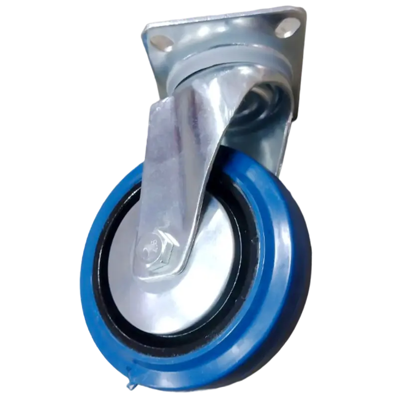 7642 RUEDA AZUL GIRATORIA 100 MM