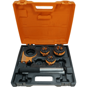 7700 JUEGO TARRAJA 1/2" X 1" CAJA NARANJA-NEGRO