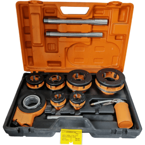 7701 JUEGO TARRAJA 1/2" X 2" CAJA NARANJA-NEGRO